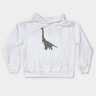 Christmas Grey Dinosaur Digital Art | Christmas Special | illusima Kids Hoodie